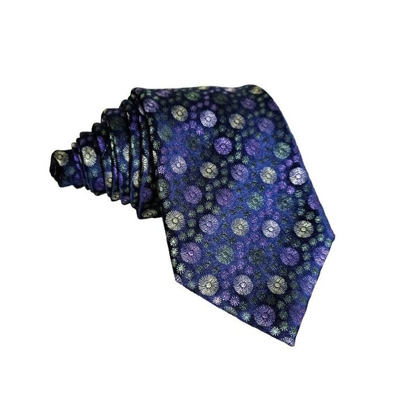 Simon Carter London Handmade Floral Theme Embroidery Silk Tie W3.5 in L 58.5 in - Picture 2 of 15